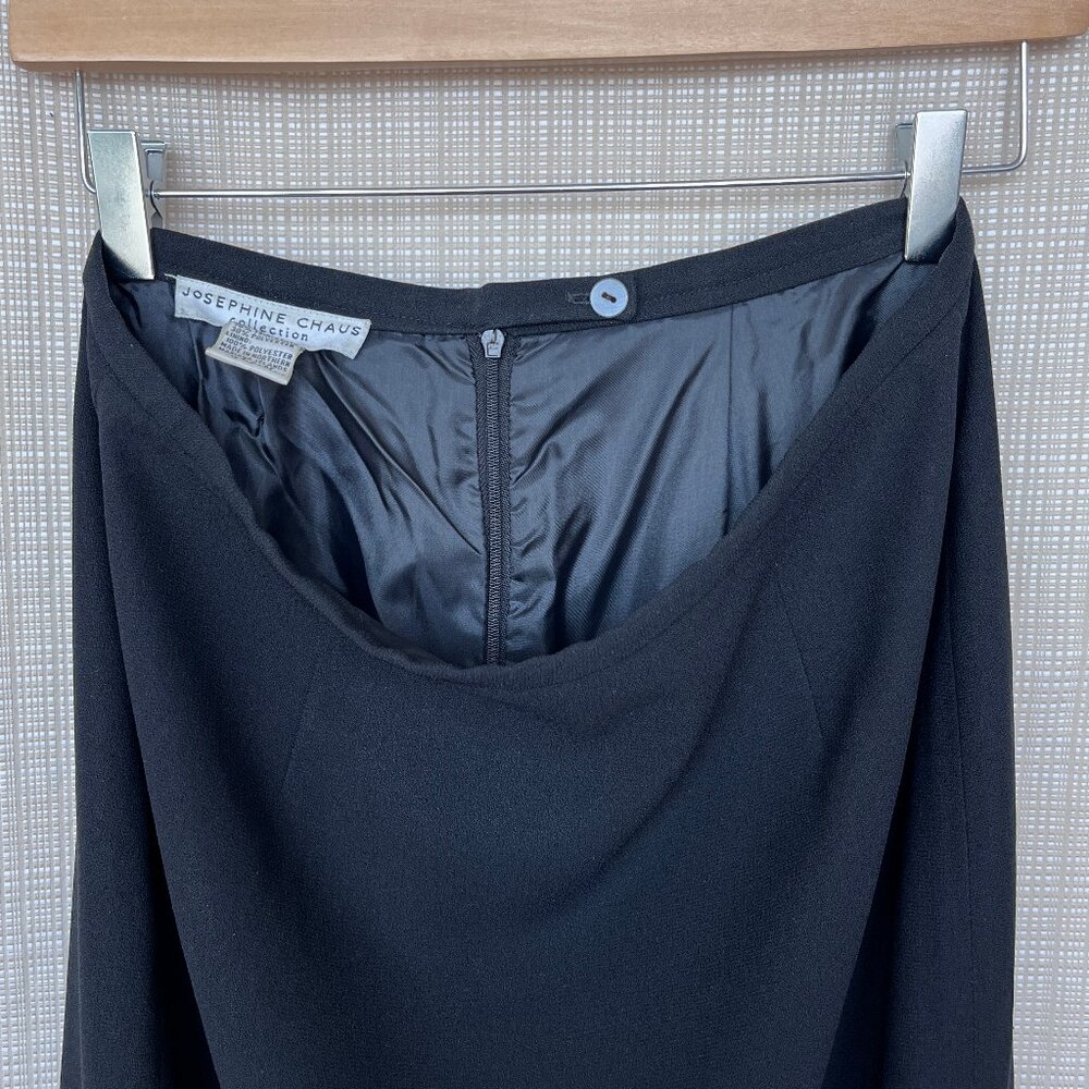 Vintage Black Pencil Skirt Long Column Skirt Modern Elegant Capsule War… - Picture 12 of 13